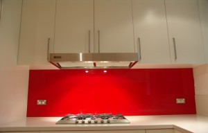Kitchen in Red Spalshback-Kitchen Tek     